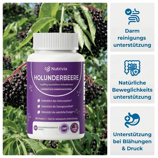 Nutrivia Gut Support Complex mit Holunderbeere, Zink & Vitamin C
