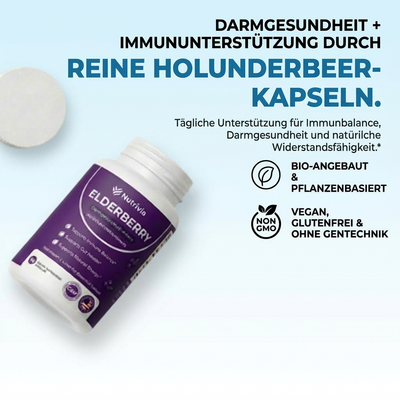 Nutrivia Gut Support Complex mit Holunderbeere, Zink & Vitamin C