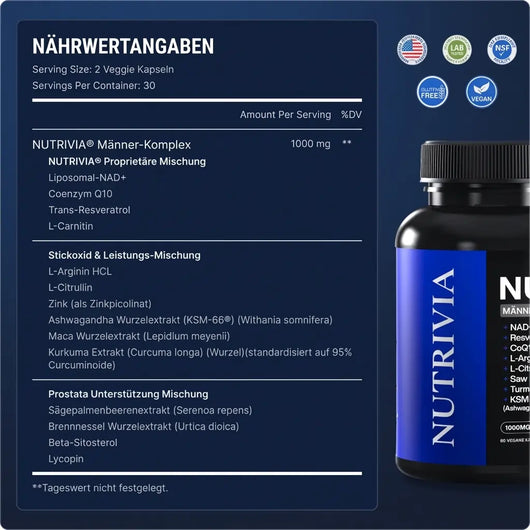Liposomales NAD+ für Männer