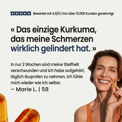 Kurkuma-Kapseln mit 95 % Curcumin